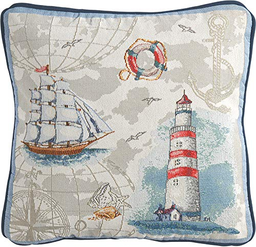 Sander Frühjahr/Sommer 2019 Gobelin gefülltes Kissen Discovery, 40x40 cm