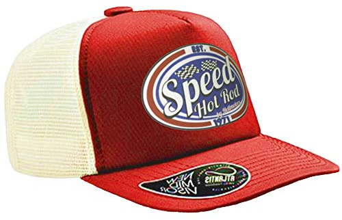 HELLMOTORS Speed Hotrod Trucker Cap Record Oldschool Mesh Baseball Kappe