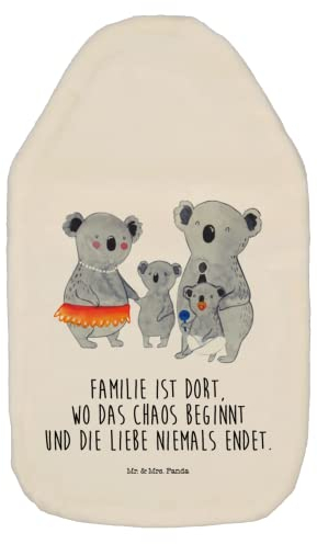 Mr. & Mrs. Panda Wärmflasche Koala Familie - Geschenk, Geschwister, Papa, Bettflasche, Kinder, Koalas, Wärmekissen, Oma, Wärmflaschenbezug, Family,