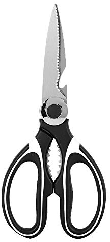 Multifunktionale Küchenschere aus Edelstahl, 21 cm, mit Schutzhülle, für Geflügel, Fisch, Fleisch, Gemüse und Kräuter, Rostfrei