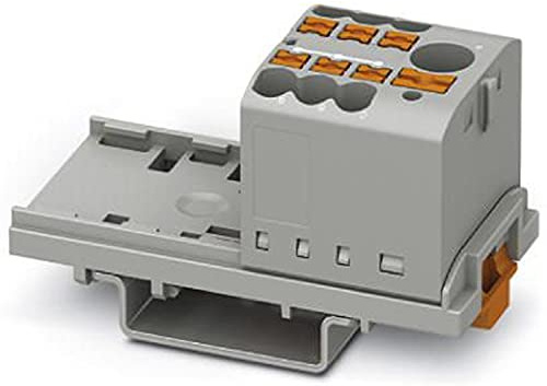 PHOENIX CONTACT PTFIX 6/6X2.5-NS35 GY Distribution Block with Vertical Alignment and Integrated Feed 690 V 24 A Number of Connections 7 Cross Section 0.14 mm²-4 mm²