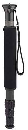 ProMediaGear TR34M 34 Series Carbon Fiber Monopod with Reversible 1/4-20 and 3/8-16 Threaded Adapter, 34mm Diameter, 50 lb Payload, Max Height: 63