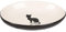 Flamingo Nala 560687 Assiette ovale en céramique Motif chat Noir/blanc 90 ml 13 cm