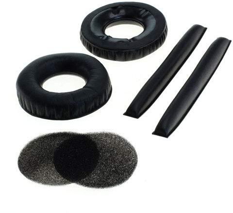 subtel Headset Ersatz Ohrpolster + Bügelpolster für Sennheiser HD 25 HD 25-1 II, HD25 HD25-1 II, PC 150, PC 151, PC151 Kopfhörer Headphone Pads Polster Ersatzpolster Kopfbügel Earpads Ohrhörer Kissen