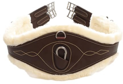 Kentucky Horsewear - Sattelgurt - Anatomischer Sattelgurt Wolle/Fell braun 130 cm