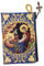 Rosenkranz-Beutel mit Krippenmotiv Christi Heilige Familie Ikone Wandteppich Andenken Etui Halter mit Reißverschluss 14 cm (5 3/8 Zoll), Blau