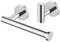 KES Chrome Towel and Toilet Roll Holder Set Bathroom Accessory Set 2 Pieces Toilet Roll Holder and Coat Hook SUS 304 Stainless Steel Wall Mounted Polished Finish, LA20DG-21