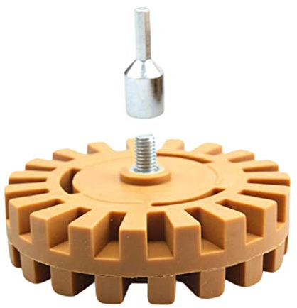 Tubayia Radiergummi Rad Auto Aufkleber Entferner Werkzeug mit Bohrer Adapter für Bohrmaschine (25mm Dicke)