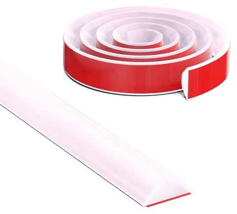 Mxziogr Seuil de douche en silicone, barrières de douche, bandes étanches, autocollantes, pour séparer l'eau et la maintenir à l'intérieur du seuil. (Transparent, 105CM)