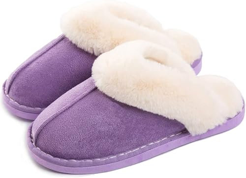 Pantofole da Donna Ciabatte Invernali da Interno Soffici con Dolce Peluche Pantofola Scarpe Antiscivolo Regalo Natalizio per Uomo