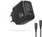 imuto 65W USB C Ladegerät USB C Netzteil 2-Port PD Ladegerät PPS, GaN II Technologie, kompatibel mit MacBook Pro/Air, iPad Pro, iPhone 15/14/13/12, Dell XPS 15, Surface Go, Galaxy S21,Pixel (Schwarz)