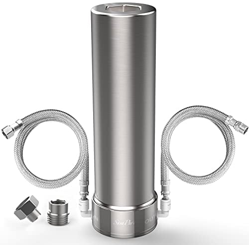 SimPure V7 Untertisch Wasserfiltersystem 75.000 Liter, 5 Stufe Edelstahl Unter Waschbecken Wasserfilter, Direkter Verbinden mit Küchenhahn, Reduzieren 99% Blei, Chlor, Schlechten Geschmack