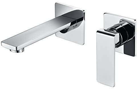 Mice - Grifo empotrado de lavabo monomando con caño y maneta - Grifos empotrados para baño Color Cromado - GLF016
