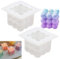 2 Stück Kerzenform Silikon, 3D Kerze Silikon Formen, DIY Silikonform Kerzen, Ball Cube Silikon für die Herstellung von Kerzen Duftkerze Handgefertigte Seife Schokolade Fondant and Kuchen