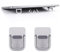 Abeillo 2PCS Portable Keyboard Riser, Self-Adhesive Mini Laptop Stand Invisible Computer Keyboard Stand for Desk, Laptop Feet Compatible with Pro/Air, Lenovo, Surface (Silver)