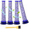 LAPONO Pre Filtro for Dyson 4 Pack,V8 V7 V6 Ricambi Aspirapolvere Pre-filtro Ricambio Lavabili con Spazzola Pulizia Accessori per Dyson DC58 DC59 DC61 DC62 DC74