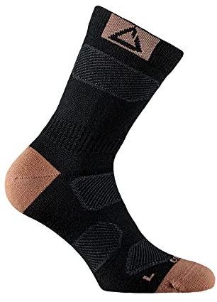 DOGMA IBEX - Technische Wandersocken für den Sommer aus ultraleichten Materialien und Kupfer-Ionen (Black, 45-47)