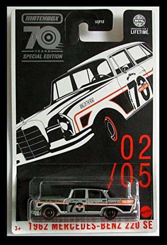 Matchbox Silber 1962 Mercedes-Benz 220 SE 70 Jahre Special Edition 02/05 2023