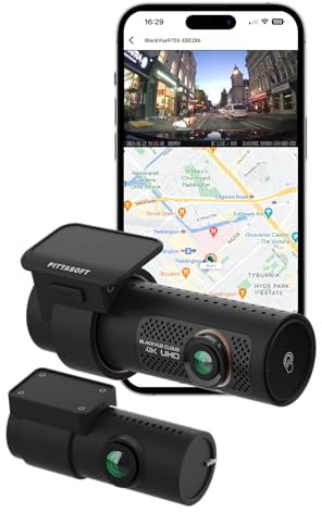 BlackVue DR970X-2CH 4K Dash Cam UK Edition Dual 4K UHD Front & FHD Rear, GPS, Wi-Fi, Bluetooth, 128GB SD Card, Sony STARVIS2 Sensor, Parking Mode, 4G LTE Ready