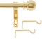 gardinenstange gold 68 to 222 cm, wandmontage messing gardinenstangen set, Metall 16mm durchmesser gardinenstange 2.2m lang, gardinenstange für outdoor wetterfest