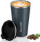 CMKJ Thermobecher Edelstahl,Kaffeebecher to Go,Vakuumisolierter Edelstahlbecher, Kaffeetasse mit Deckel für Tee Kaffee Heißes Kaltes Wasser Kaffee Reisebecher (Blau,18oz/510ml)