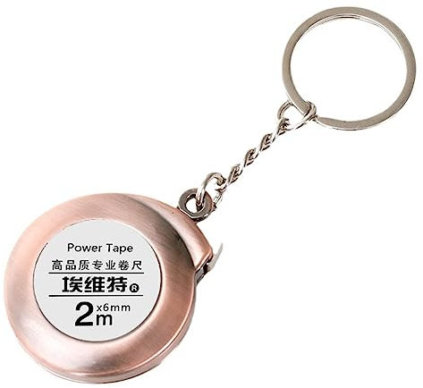 Generic Mini mètre ruban porte-clés de 2 m, mètre ruban en acier, mètre délicat, multi-usages, portable, en acier B0K4, petit acier