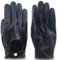 ZLUXURQ Herren Luxus und Weiches 100% Schaffell Leder Fahrhandschuhe mit Vollmaschige, Touchscreen, Schwarz