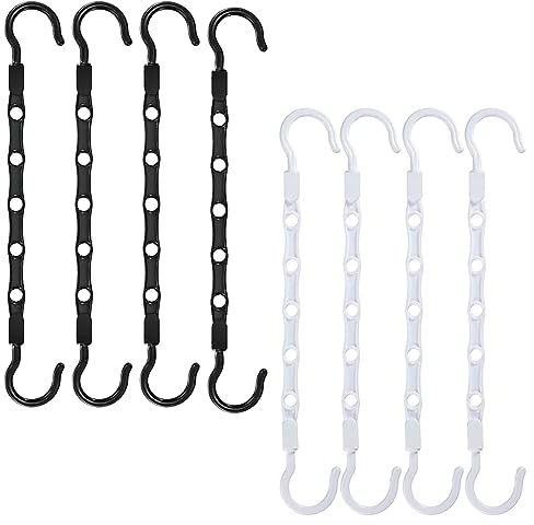 DDKY 8 Stück Kleiderbügel Platzsparend Magic Magische Bügel rutschfeste Schrank Organizer kleiderschrank für Hosen Jeans Anzug und Kleider