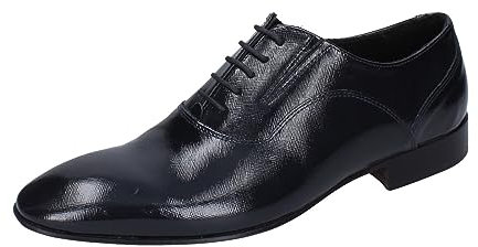 EVEET Scarpe Classiche Uomo Pelle Verniciata Blu 43 EU
