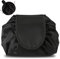 AWAVM Kordelzug Make-up Tasche, Reise Tragbare Große Kapazität Make-up Kosmetiktasche Wasserdichter Make-up Speicher Organiser (Schwarz)