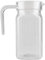 Jarra de Plástico Transparente con Tapa para Leche y Agua con Tapa para Frigorífico, Jarra de Bebidas Acanalada, Botella Transparente Acrílica, Helada, a Rayas, para Bar, Hogar,