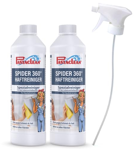 Pastaclean® Spider 360° Haftreiniger (2x 500ml) Spezialreiniger für alle schrägen, senkrechten und schwer erreichbaren Oberflächen