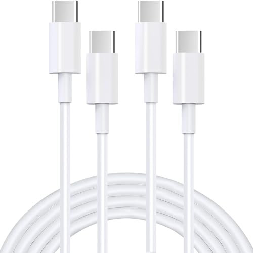 hafiuege USB C to C Charger Cable (2pack-2m),100W Type-C Charging Cable High Speed Charging Compatible with iPhone 15/15 Pro/15 Pro Max, iPad Pro/Air, MacBook Pro/Air, Samsung Galaxy S23+/ S22 Ultra