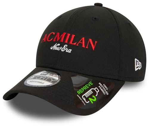 New Era 9Forty Strapback Cap - Wordmark AC Mailand schwarz