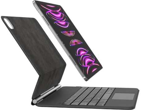 Belkin Pro Étui clavier pour iPad avec support magnétique, rétroéclairé, touches tactiles multipoints, compartiment pour Apple Pencil, clavier sans fil AZERTY pour iPad Air M2 13, iPad Pro 12,9