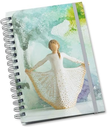 Willow Tree Butterfly Notebook, Lined, Spiral-bound, Hard-Cover Booklet to keep lists, thoughts, To-Dos and Reflections. Features beautiful image of Butterfly carved sculpture