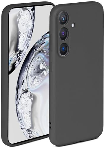 ONEFLOW Soft Case für Samsung Galaxy S24 Hülle aus Silikon mit Kameraschutz, Silikonhülle mit erhöhtem Schutz fürs Display, Backcover Schutzhülle, weiche Handyhülle, Anthrazit