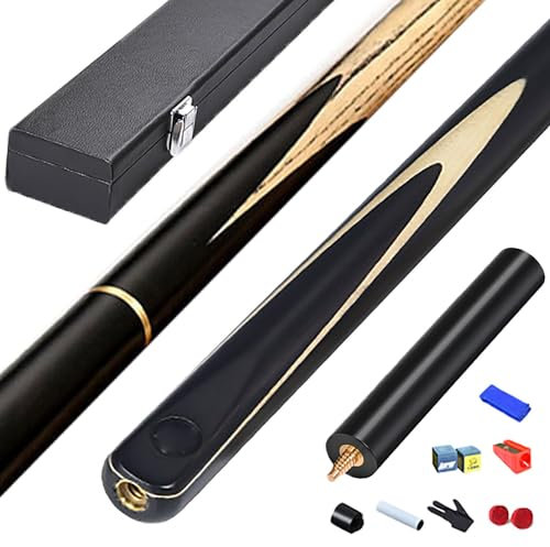WHDEOY Snooker And Pool Cues Adulte Avec Cas 3/4 Billard Repère Chinois À Huit Cue Noire de Huit Cue Snooker D'Entrée de Gamme 10 Mm/3