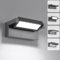 LED Applique Murale Extérieur Intérieur,12W 6500K Blanc Froid Moderne Luminaire Murale,Éclairage Murals Imperméable IP65,Décorative Mur Lampe avec Panneau Rotatif pour Couloir Entrée Jardin,Gris Foncé