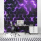 Bilderwelten Fototapete Gaming 144 x 144 cm Modern Neon-Lichter Muster Hexagone Vliestapete Tapete Wanddeko Ideen