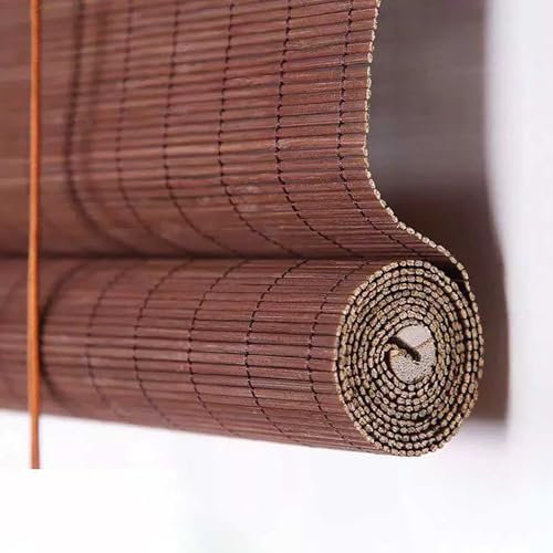 SGSKEIEY Estores de Bambú, Persianas Enrollables 50/70/90/110/150/170cm, Puertas Ventanas Balcón Cortina Madera Persiana Enrollable, Transpirable Hermoso para Interior/Exterior (50x120cm/20x47in,60%)
