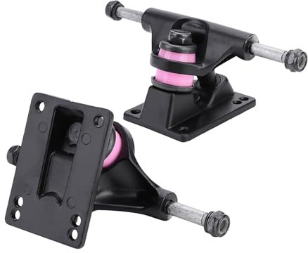 Masyrt Skateboard-Truck, 2 Stück, Skateboard-Achsen, Combo 8,3 cm Räder, ABEC Longboard, Skatebaord-Zubehör, Schwarz