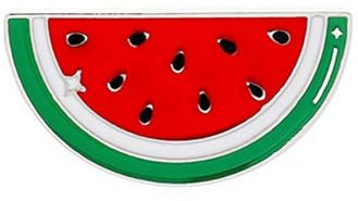 Lot de 2 broches en émail en forme de pastèque en forme de fruit de palestine pour écharpe, revers, bijoux, épingle B chapeau