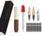 SIPLIV Majohn Wancai Mini Fountain Pen Pocket-Size Travel Pen Iridium Fine Nib Fountain Pen with 3 Pen Nibs, Short Size Eyedropper and 20 Black Ink Cartridges - White+Brown