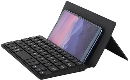 JOMAA Mini teclado Bluetooth plegable, portátil, inalámbrico, ultrafino, teclado plegable de viaje para iPhone, iPad, Mac, Android
