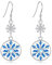 ONEFINITY Schneeflocken Ohrringe 925 Sterling Silber Weihnachten Ohrringe für Frauen Schneeflocke Tropfen Ohrring Weihnachtsschmuck Geschenke
