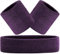 Hatstar 3-teiliges Schweißband Set | 1x Stirnband + 2X Schweißbänder für Handgelenke | Stirnband Damen & Herren | Accessoire für Karneval & Fasching Kostüm (Dark lila)