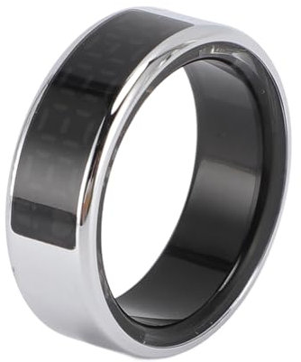 Smart Ring mit Display, IP68 Wasserbeständiger Smart Ring Gesundheits-Tracker, Schlaf-Tracker-Ring mit Herzfrequenz, App-Steuerung, Multi-Sport-Modus (#11)