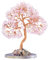Nchdewui Baum Des Lebens Kristall, Lebensbaum Deko, Heilung Kristallbaum Auf Natürlichen, Chakra Steine Kristallbaum Kristalle, Stein Geldbaum Feng Shui Bonsai Baum, Ornament Skulptur (pink)