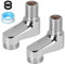 LALAGO 2 piezas Conexión en S G1/2 a G3/4, Prolongación de Grifo Alcance Ajustable 75-225mm, Adaptador para Grifería de Ducha Latón Macizo para Grifos Murales de pie de Garra Bañeras